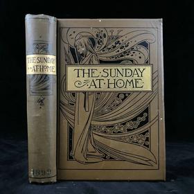 1899年 居家礼拜日杂志 数百幅插图（含多幅彩色） 漆布精装16开