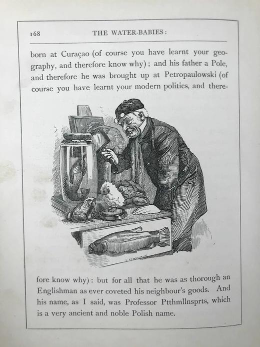 1886年 查尔斯·金斯利《水孩子》 100幅插图 漆布精装大32开 商品图8