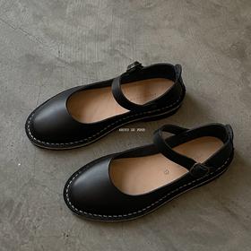 STEVE MONO 植物鞣制手工皮鞋(黑色)