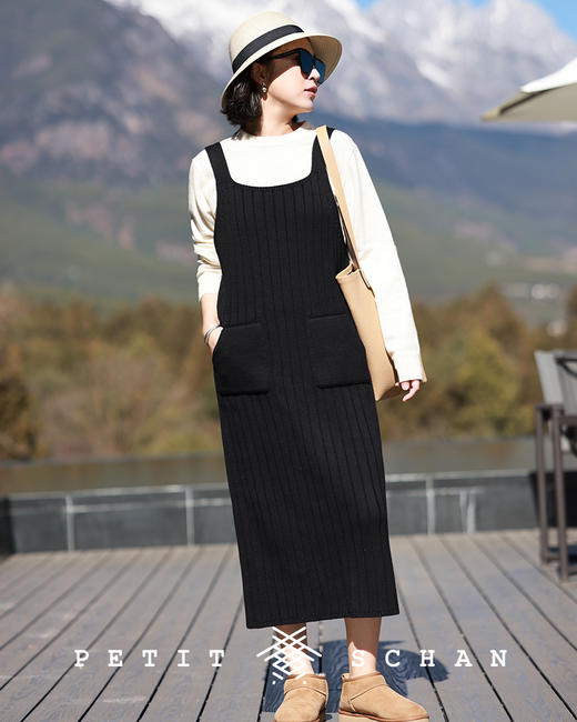 PETIT SCHAN小闪 CLO#179 dear shadow 亲密的影子 超细美丽诺羊毛棉针织背心裙 商品图4