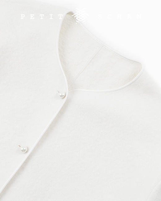 PETIT SCHAN小闪 CLO#181 vast whiteness 白茫茫 羊毛棉混纺针织小外套/阔腿裤 商品图11