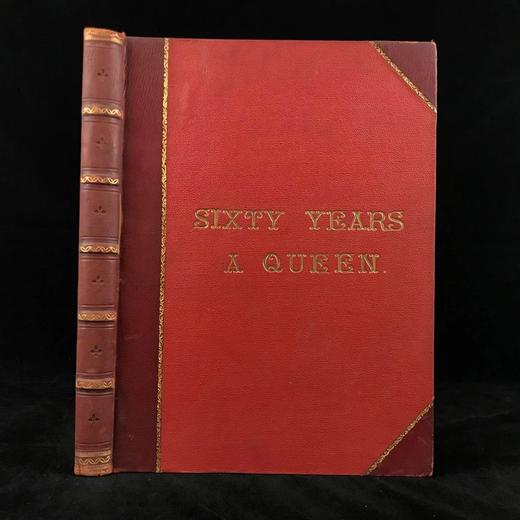 约1900年 维多利亚女王六十年（特装本） 约400幅插图 漆布精装8开 商品图0