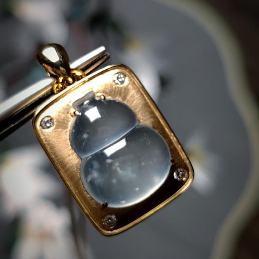 【福禄平安】玻璃种翡翠葫芦项坠 商品图1