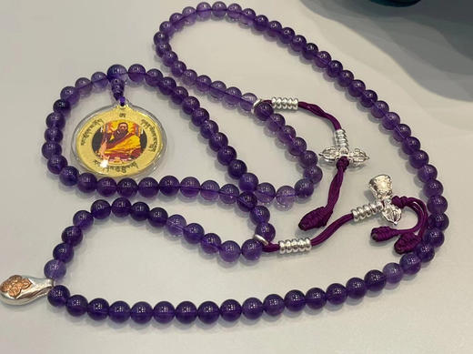 【纯银紫水晶佛珠】搭配限定版法王如意宝佛牌 商品图8