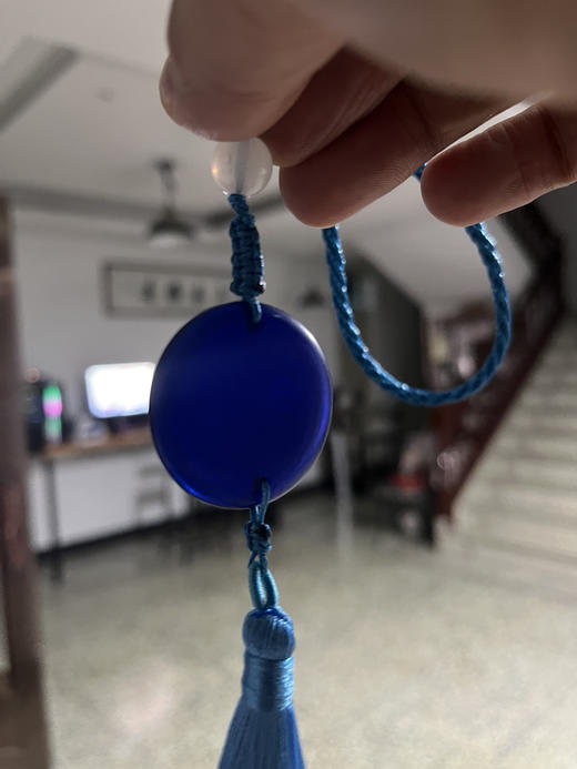 蓝色大号精品云子吊坠 商品图4