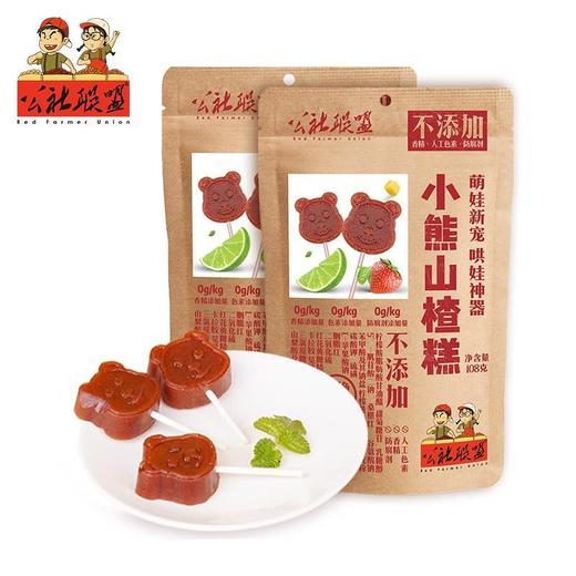 公社联盟小熊山楂棒棒糖山楂糕无添加儿童开胃零食酸甜软糯小 商品图0
