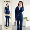 【上衣+裤子】罗蒙春秋西服套装女士商务通勤职业OL修身双排扣套装 商品缩略图1