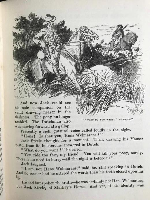 约20世纪早期 男孩故事书 数十幅插图（含多幅彩色） 布脊精装18开 商品图12