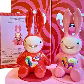 Koorabbee酷迷兔---坐坐兔艺术家手绘潮玩兔摆件#此商品参加第十一届北京惠民文化消费季