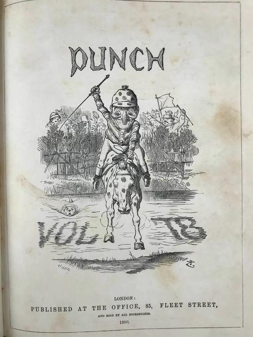 含藏书票！1880年 英国讽刺漫画杂志《笨拙》 数百幅插图 漆布精装16开 商品图4