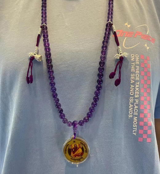 【纯银紫水晶佛珠】搭配限定版法王如意宝佛牌 商品图2