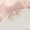 JU-A378011耳坠小巧花朵耳钉女小巧简约冷淡风耳环个性猫眼石耳饰 商品缩略图3