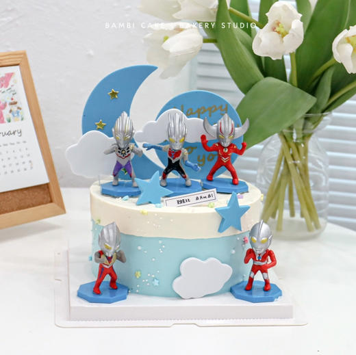 蓝色系列奥特曼蛋糕 商品图2