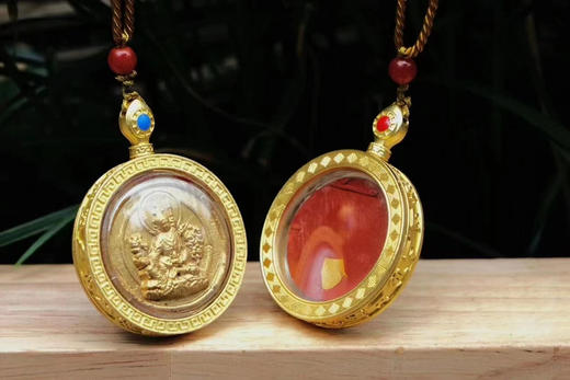 亚青四臂观音佛像款泥擦擦纯铜挂件吊坠 商品图3