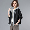 HR WL80869假两件连帽开衫气质宽松外搭上衣 商品缩略图2