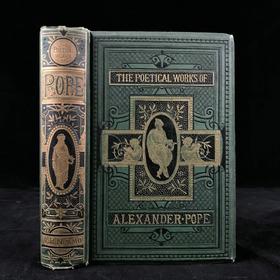 1878年 蒲柏诗集 约10余幅版画插图 漆布精装32开