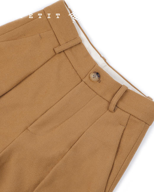 PETIT SCHAN小闪 CLO#178 Macchiatto 玛奇朵 纯羊毛斜纹锥形休闲裤萝卜裤 商品图12