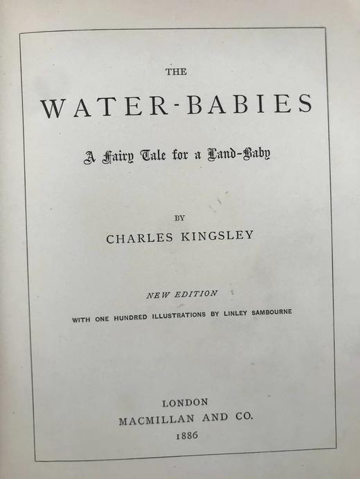 1886年 查尔斯·金斯利《水孩子》 100幅插图 漆布精装大32开 商品图4