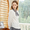 famecoco范可儿撞色飘带领衬衫女春季设计感时尚别致上衣FAB1BH008 商品缩略图1