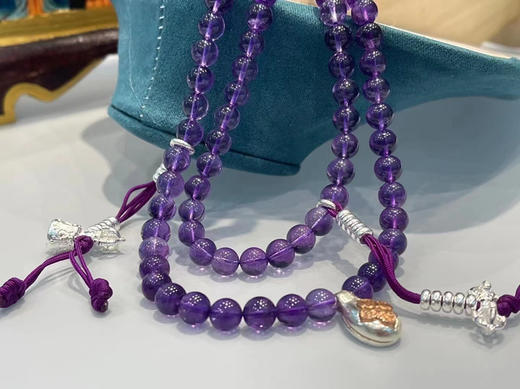 【纯银紫水晶佛珠】搭配限定版法王如意宝佛牌 商品图6