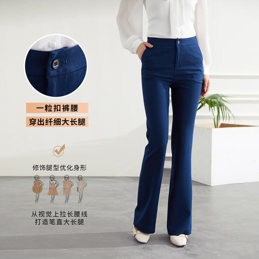 【上衣+裤子】罗蒙春秋西服套装女士商务通勤职业OL修身双排扣套装 商品图5