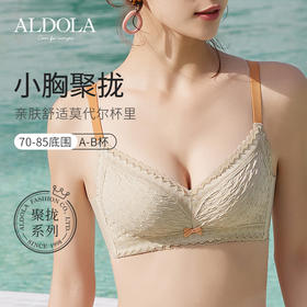 雅黛丽内衣小胸聚拢显胸大文胸软钢圈性感美背收副乳放下垂胸罩女