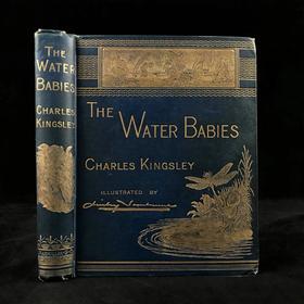 1886年 查尔斯·金斯利《水孩子》 100幅插图 漆布精装大32开