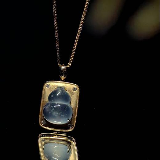 【福禄平安】玻璃种翡翠葫芦项坠 商品图0