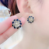 JU-A31611新款甜美银针轻奢水晶锆石耳环韩国时尚气质镶钻花朵耳扣耳饰 商品缩略图0