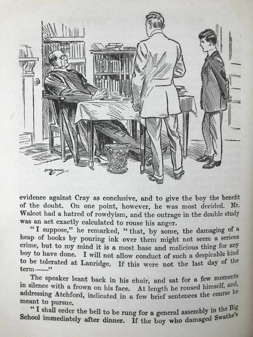 约20世纪早期 男孩故事书 数十幅插图（含多幅彩色） 布脊精装18开 商品图11