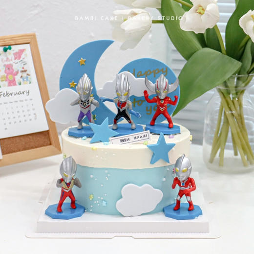 蓝色系列奥特曼蛋糕 商品图0