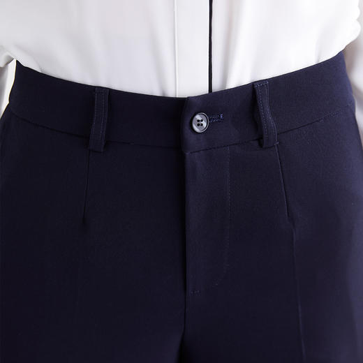 罗蒙春秋款女士弹力西装裤修身显瘦商务通勤纯色直筒小脚裤女 商品图6