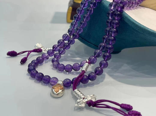 【纯银紫水晶佛珠】搭配限定版法王如意宝佛牌 商品图1