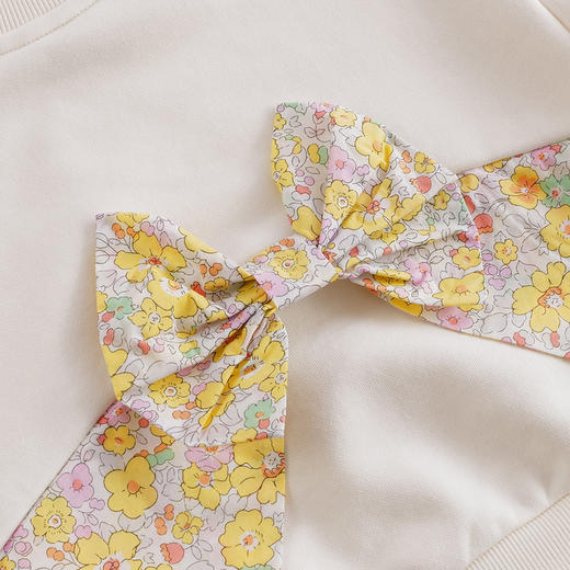 【马克珍妮 芦芙】春装新款 后背蝴蝶结宽松落肩卫衣230310 商品图5