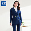 【上衣+裤子】罗蒙春秋西服套装女士商务通勤职业OL修身双排扣套装 商品缩略图0