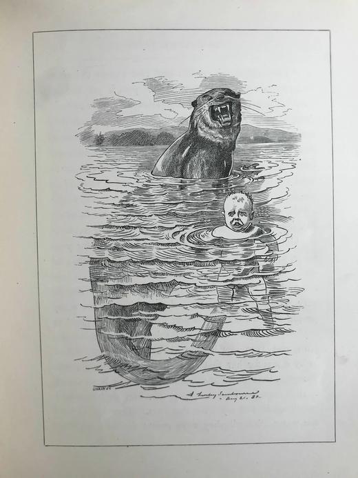 1886年 查尔斯·金斯利《水孩子》 100幅插图 漆布精装大32开 商品图14