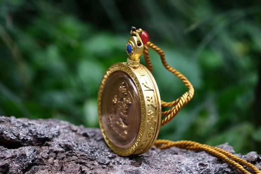 亚青四臂观音佛像款泥擦擦纯铜挂件吊坠 商品图4