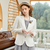famecoco范可儿棉麻西装外套女春季显瘦百搭小西服小个子FAB1AW006 商品缩略图1