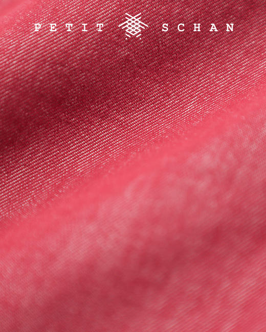 PETIT SCHAN小闪 CLO#180 rose 赤红色牛仔翻领外套/双开衩红色牛仔高腰半裙 商品图12