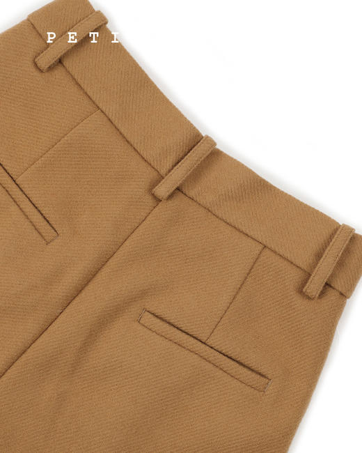 PETIT SCHAN小闪 CLO#178 Macchiatto 玛奇朵 纯羊毛斜纹锥形休闲裤萝卜裤 商品图13