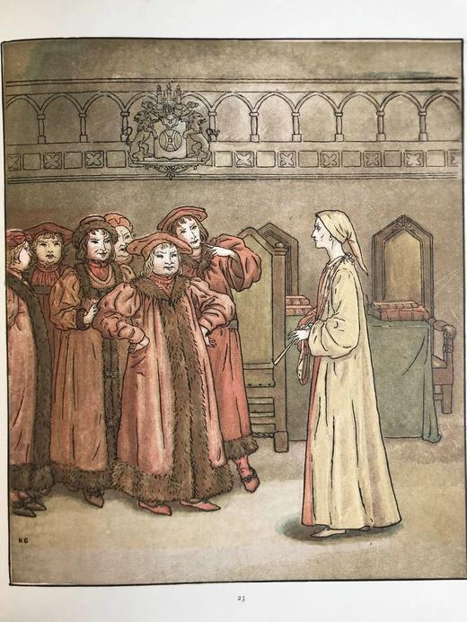 约20世纪早期 哈梅林的吹笛人 凯特·格林纳威约50幅彩色插图 精装16开 商品图12