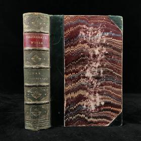 含藏书票！1878年 萨克雷《弗吉尼亚人》 1幅插图 真皮精装32开