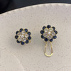 JU-A31611新款甜美银针轻奢水晶锆石耳环韩国时尚气质镶钻花朵耳扣耳饰 商品缩略图2