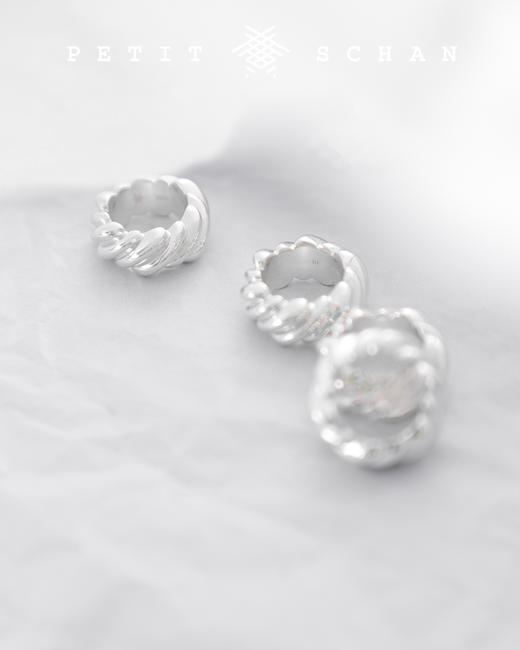 PETIT SCHAN小闪 JEW#008 romantic ring 浪漫之环  925纯银重工高克重法式扭花戒指 商品图13