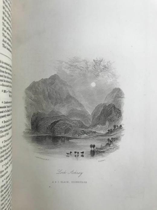 1866年 司各特诗集 约20幅透纳版画插图 真皮精装16开 商品图11