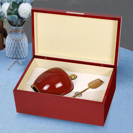 国粹小单【通版•红色】145元一套 /一件10套/单瓷+茶勺 商品图1