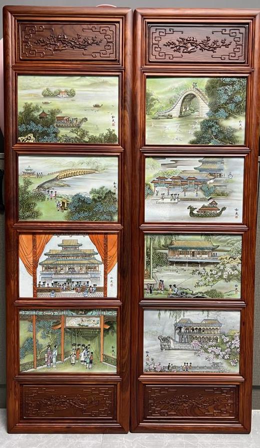 《颐和园八景》瓷板 商品图0