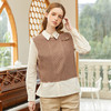 Famecoco范可儿马甲针织背心短款女春款圆领套头无袖马夹 商品缩略图1