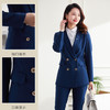 【上衣+裤子】罗蒙春秋西服套装女士商务通勤职业OL修身双排扣套装 商品缩略图4