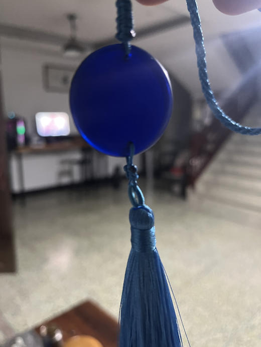 蓝色大号精品云子吊坠 商品图2